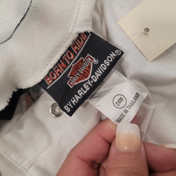 NWT Harley-Davidson Teddybear Kid's Onesie Tee & Short Set - Picture 3 of 7